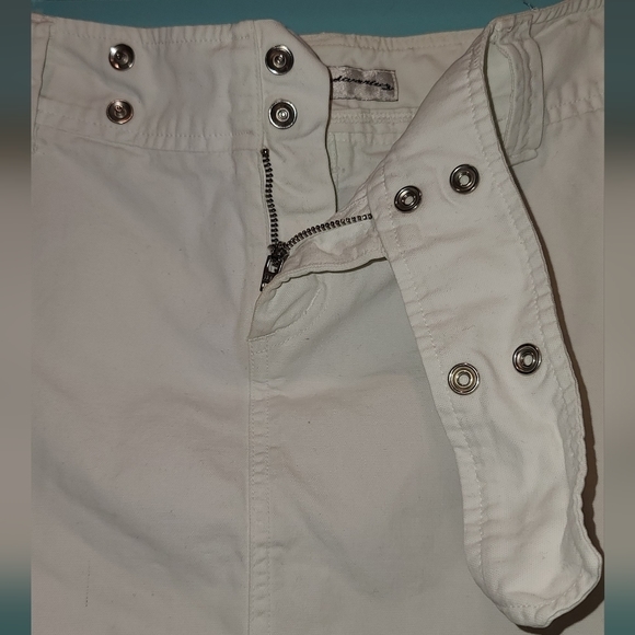 Stradivarius white denim mini skirt US 4 - Picture 3 of 10